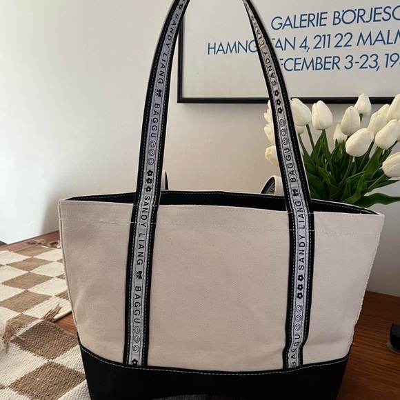 Sandy Liang Handbags - Baggu x Sandy Liang Canvas Small Heavyweight Boat Tote Coquette